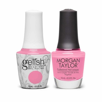 Gelish ''Bed Of Petals'' Duo, Bright Pink Crème - Includes Gel Polish and Lacquer