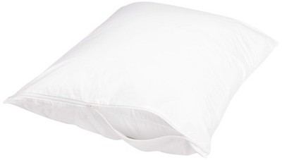 Amazon Basics Standard Breathable 100% Cotton Hypoallergenic Standard, White 