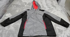 Swiss Tech Jacket Red/Maroon Hooded Zippered Coat w/Liner Boy's Size XL 14/16 
