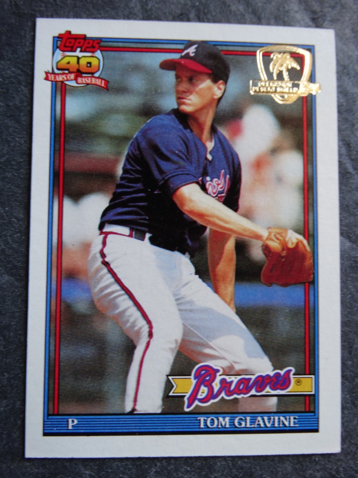 1991 Topps Desert Shield #82 Tom Glavine Atlanta Braves Baseball Card
