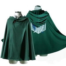 Attack On Titan Cloak Survey Corps Wings of Liberty Anime Cosplay Costume Green