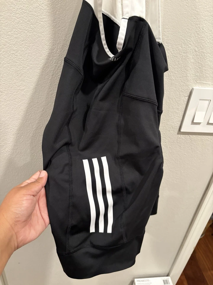 Adidas Padded Cycling Bib Shorts Women’s Size Medium NWT IJ8341 Black/White $160 - Image 3 of 4