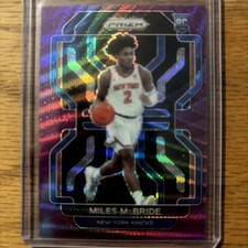 2021-22 Panini Prizm Miles McBride #283 PURPLE WAVE Rookie Card RC NY Knicks