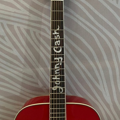 Sunburst Acoustic Guitar Solid Spruce Top Rosewood Fingerboard Bat pattern