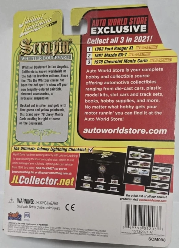 Chevy Monte Carlo 1978 Low Rider Johnny Lightning Scrapin Whittier Boulevard - Изображение 3 из 3