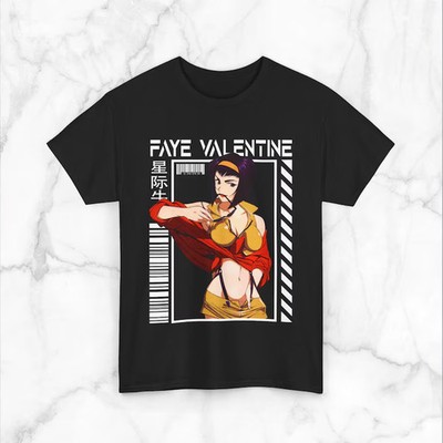Cowboy Bebop Faye Valentine T-Shirt Retro Waifu Vintage Anime Tee