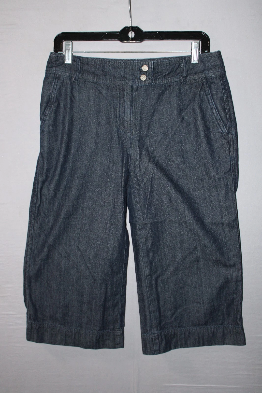 New York & Company Womens Jeans Black Size 4 Capri Straight Leg Casual Summer