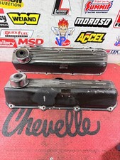 Original 1970 1971 Ford 429 Cobra Jet Aluminum Finned Valve Covers D0oe-6583-a