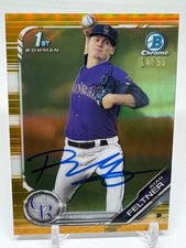 2019 Bowman SIGNED RC Gold Refractor /50 1st # BCP-229 Ryan Feltner
