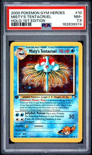 Misty's Tentacruel (1st Edition) graded PSA 7.5 for sale on eBay