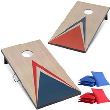 Cornhole Sets 4 x 2 ft with 8 Bean Bags Regulation Size, Corn Hole Games for ...