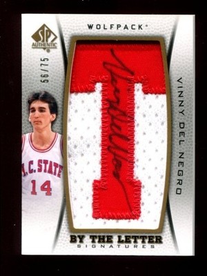 2012-13 SP Authentic By the Letter Signatures BL-VN Vinny Del Negro #56/75 Auto