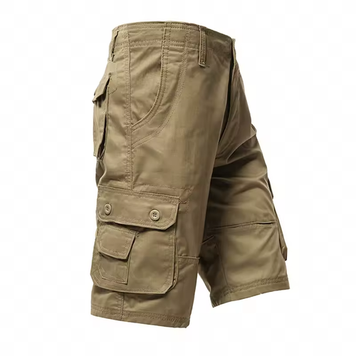 Herren Freizeit Solide Cargo Shorts Mehrere Taschen Gewaschen Lounge Größe 30-48 - Bild 13 von 15