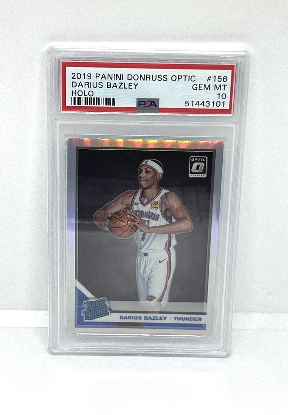 2019-20 Donruss Optic Darius Bazley Holo Prizm Rated Rookie #156 PSA 10