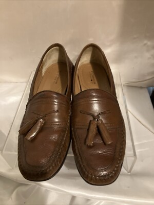 Florsheim Brown Pebbled Leather Loafers Lago Moc Toe Venetian Driver Florsheim Last Pairs  main image 2