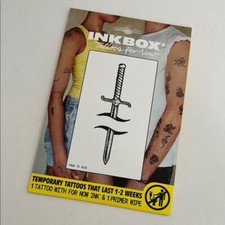 Inkbox Temporary Tattoos Sword Dagger Last 1-2 Weeks Factory Sealed Halloween