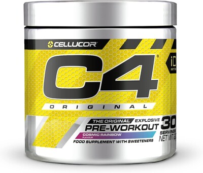 Cellucor C4 Original Cosmic Rainbow 195g / 30 serv 05/27 + Samples