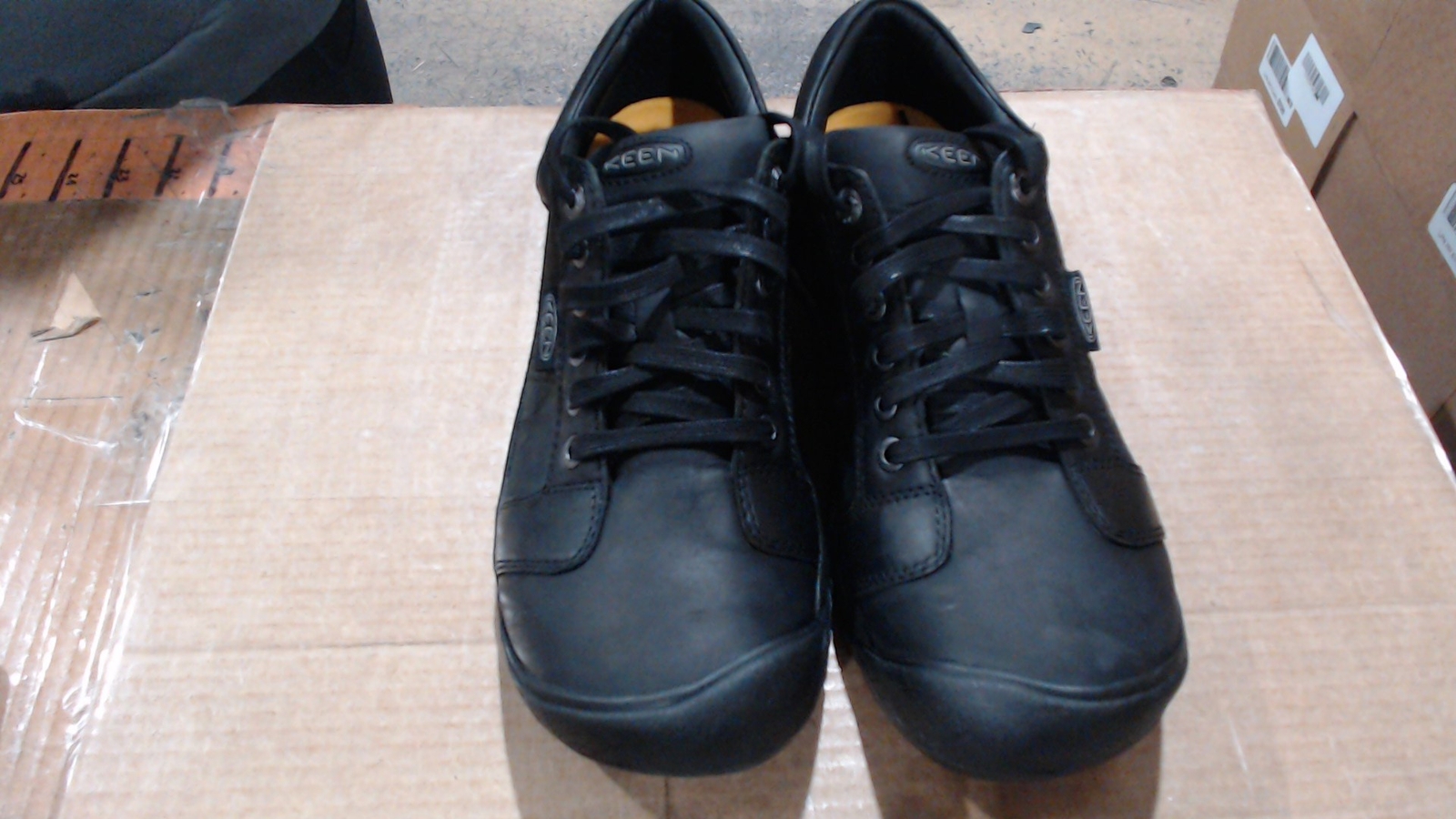 KEEN Usat Nuovo_SUPERIOR Coperta Uomo Austin in Pelle Altezza Bassa Nero 