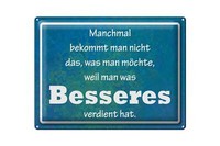 Blechschild Spruch 40X30 Cm Manchmal Bekommt Man Nicht Deko Schild