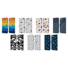 HEAD CASE DESIGNS SHARK PRINTS LEATHER BOOK WALLET CASE FOR APPLE iPOD TOUCH MP3