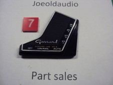 Garrard Synchro LAB 65B Original Trim Piece. Speed/ON/Auto. Parting Out LAB 65B