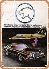 Metal Sign - 1977 Mercury Cougar Xr 7 Vintage Ad Metal Sign - 1977 Mercury Cougar Xr 7 Vintage Ad