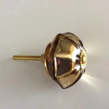 Gold Mercury Glass Flower Cabinet Knobs Dresser Drawer Pulls