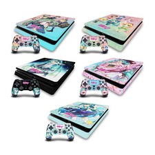 OFFICIAL HATSUNE MIKU GRAPHICS VINYL SKIN FOR PS4 SLIM CONSOLE  CONTROLLER