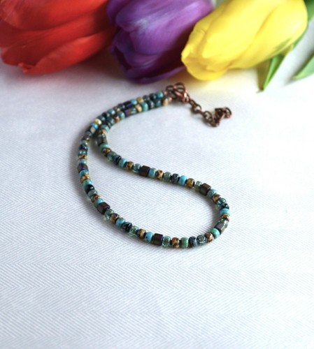 Kids Beaded Necklace – Unisex Handmade Jewelry Boho Choker Gift for Boys Girls - Picture 9 of 12