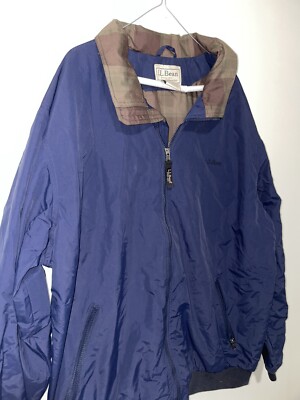 LL Bean Winter Coat Mens Tall XXL Yellow And Navy Vintage Warm Up 