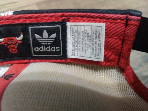 Vintage Adidas Chicago Bulls Snapback Trucker-Stil Mesh-Mütze RN119303 KOSTENLOSER VERSAND - Bild 10 von 12