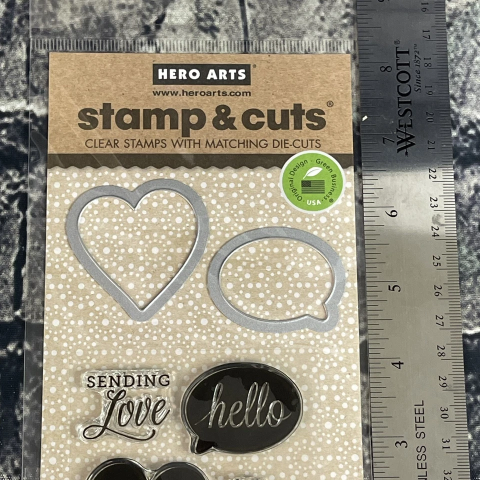 Estampillas y troqueles Hero Arts LINDOS SÍ SAN VALENTÍN SR. MRS. LOVE HELLO BLISS BODA LUV Foto 4 de 4