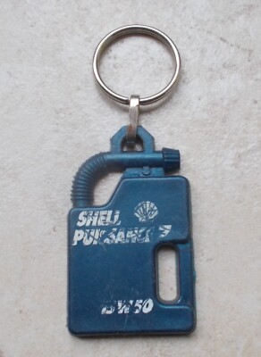 ANCIEN PORTE CLEFS clés vintage huile SHELL Station France Garage noir