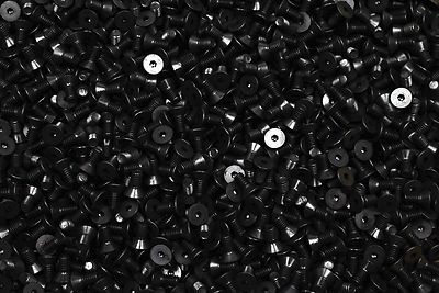 (250) Flat Socket Head 8-32 x 3/8 Machine Screw Allen Plain Black #8