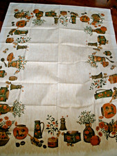 Vintage Tablecloth Cotton Kitchen Items 70 x ...