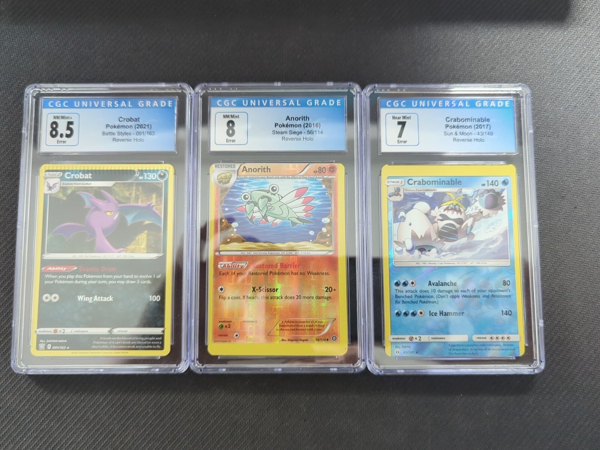 Lot Of Pokémon Error Cards Miscut CGC Crimped Alignment Dot