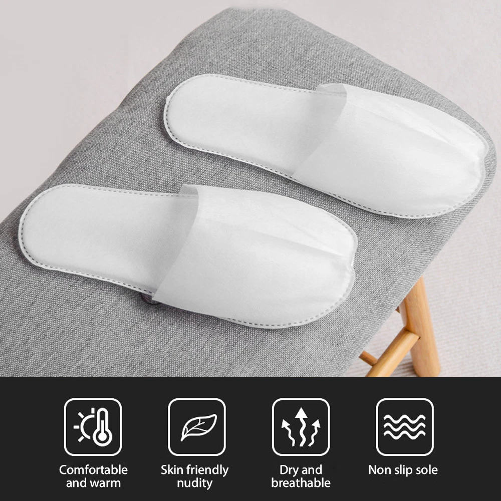 SAOLA Lotto 5 100 paia ciabatte ospiti spa hotel punta chiusa spugna tipo monouso