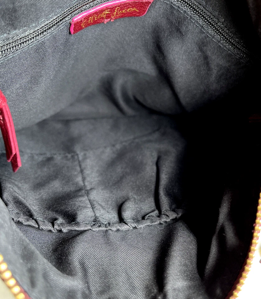 Bolso Bandolera Elliott Luca Granate Borgoña Delgado Imitación Cuero Foto 3 de 4