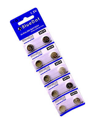 10PCS AG10 1.55V Alkaline Power Button Battery~LR1130,D189,D389,D390 USA Sel
