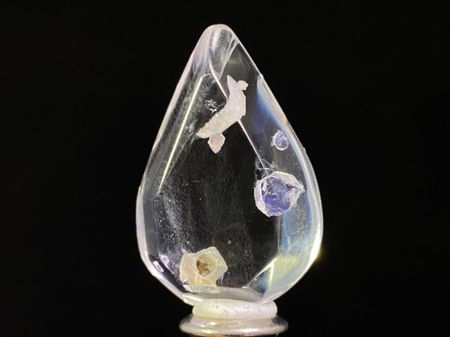 FLUORITE in Clear QUARTZ, Crystal Cabochon - Rare, Gems, Jewelry Making, 47480 - Picture 2 of 4