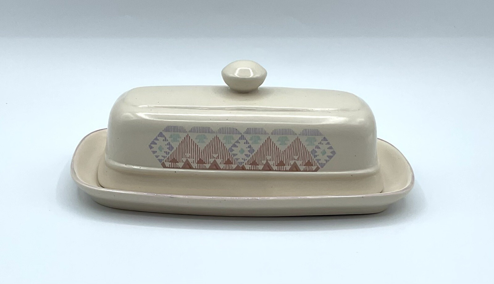Covered Butter Dish Southwestern International China Company Vintage Stoneware