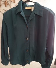 Vintage Wrangler Prairie Rose Button Down Green Crop Shirt Long Sleeve XL