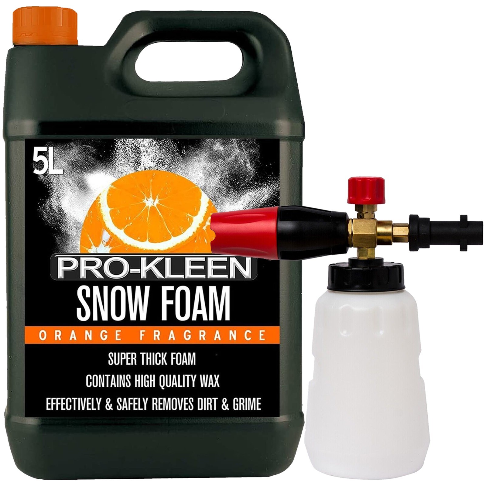 ProKleen Snow Foam Plus Lance Karcher Compatible K Series Gun & Snow Foam Orange