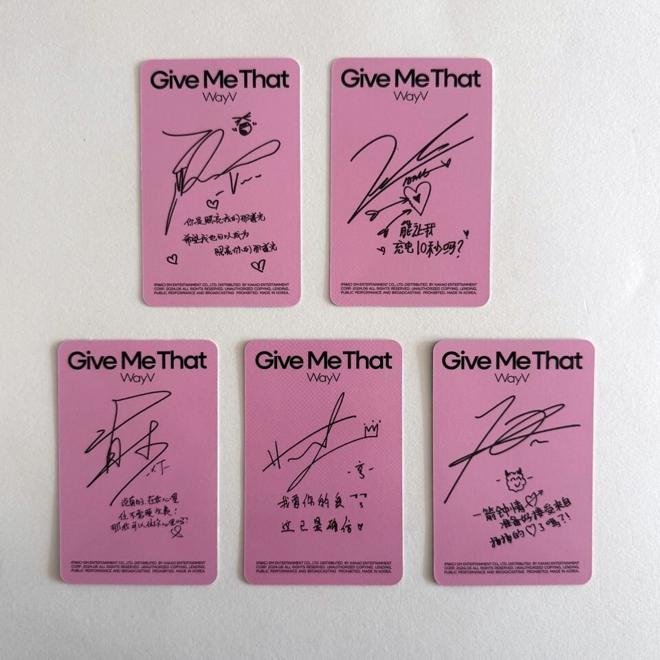 WayV 5th Mini Album Give Me That Photobook Ver. Official Photocard