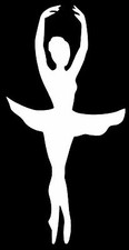 BALLERINA Vinyl Decal Sticker Car Window Wall Bumper Ballet Dancer Studio Laptop