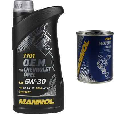 1L MANNOL Motoröl 7701 5W-30 API SN/SM/CF Motorspülung Motor Flush