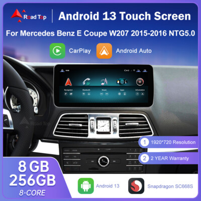 Android 13 Carplay Touch Screen 8+256G For Mercedes Benz E Coupe W207 2015-2016