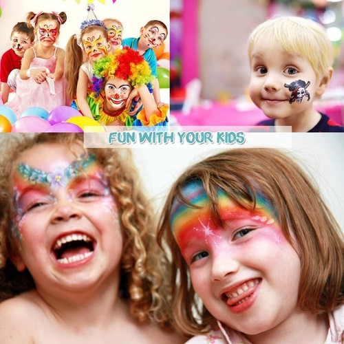 Professional Bowitzki Face Paint Kit Face Painting Kits for kids Party Stencils - Picture 6 of 9