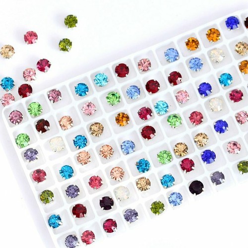 200pcs 4mm Glass Round Sew On Rhinestones With Silver Claw Flatback For Crafts - Picture 5 of 45