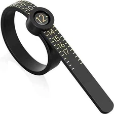 Magnifier Ring Sizer 1-17 Measuring Jewelry Sizing Tool, Reusable Finger Size